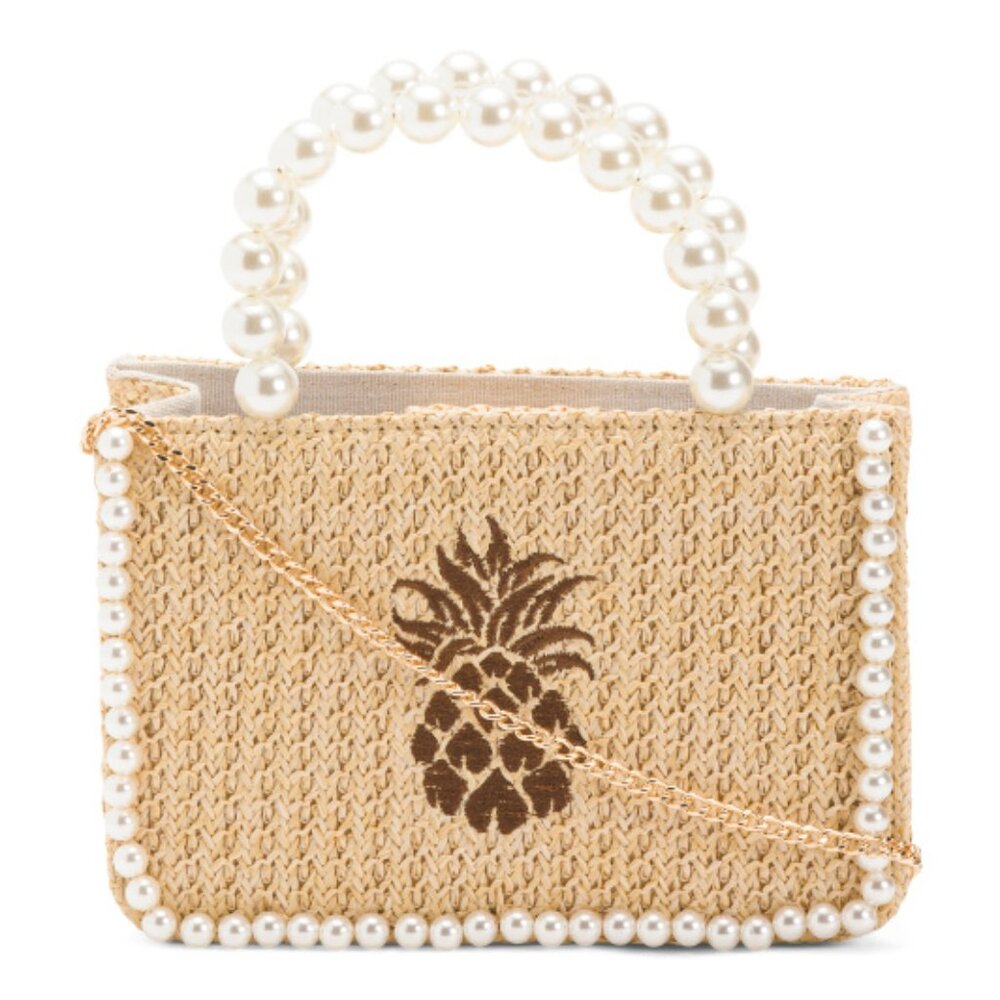 ALESSIA BIANCHI Faux Pearl Mini Tote